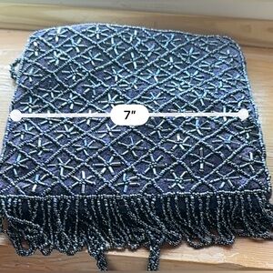 Elegant Purple Beaded Evening Bag